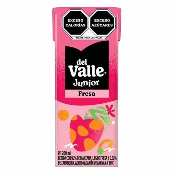Del Valle Junior Strawberry Juice 200ml (Jugo Del Valle Junior Fresa 200ml)