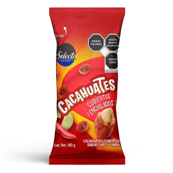 Peanut Brand Selecto Chile and Lemon 160g (Cacahuate Brand Selecto Chile y Limón 160g)