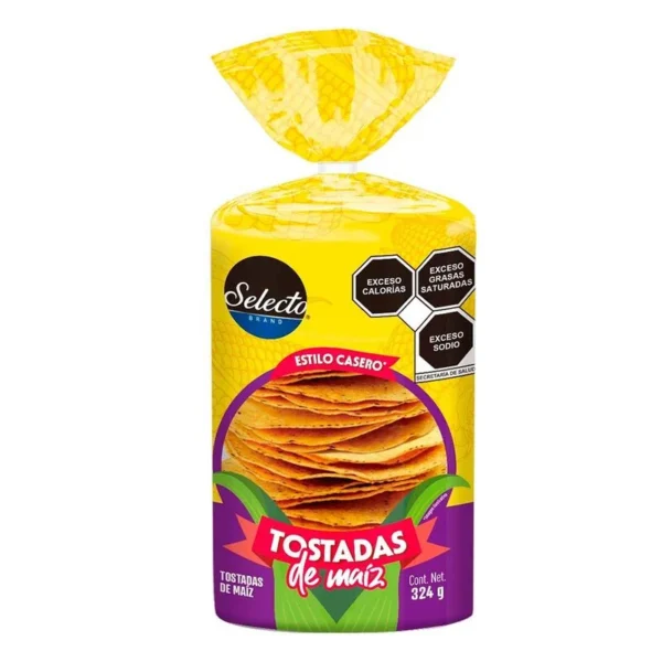 Tostada Selecto Wavy Corn 324g (Tostada Selecto Onduladas Maiz 324g)
